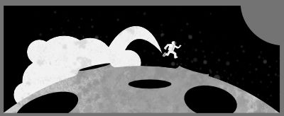 I want to be on the moon (illustration)